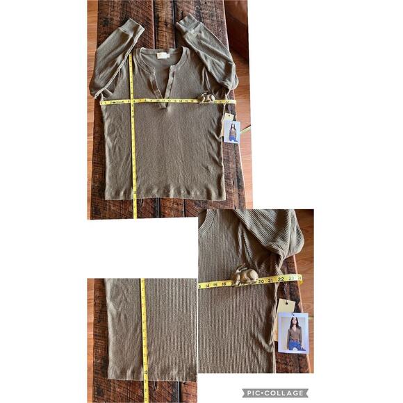 Nation Limited Oversized Long Sleeved V neck Danna Ribbed Top Revolve br… - Picture 7 of 9